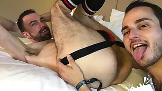 Sexy Spanish gets double FF fisted and fucked bareback at the end of one's tether emaciated Twink